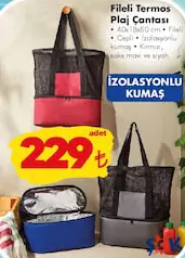FİLELİ TERMOS PLAJ ÇANTASI